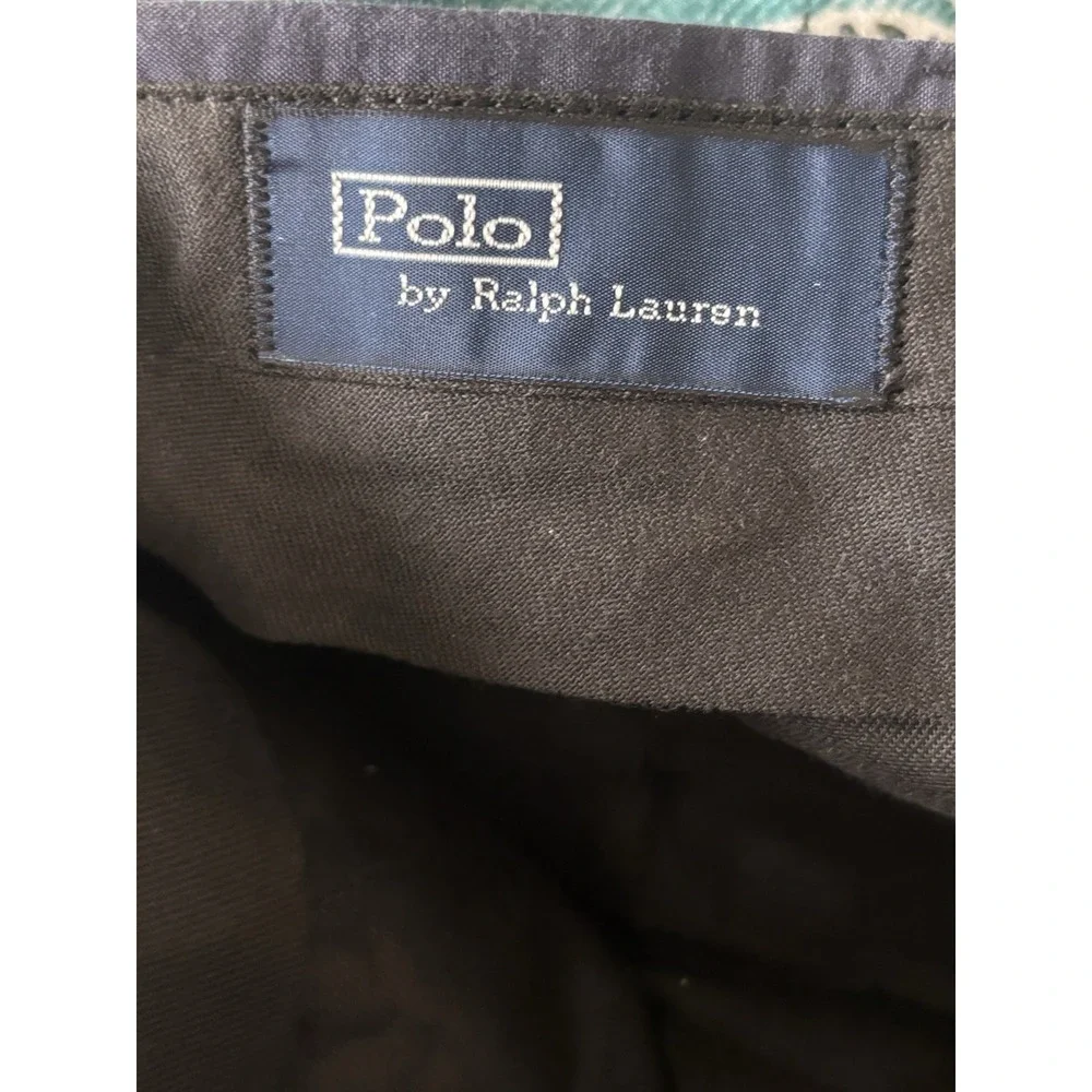 Polo Ralph Lauren Mens 38x31 Pinstripe Pleated Dress Pants Navy Blue‎ Straight